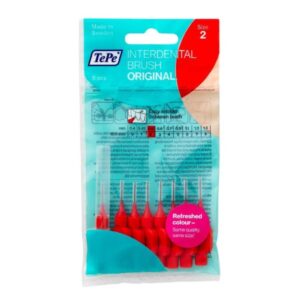 Size 2 Red TePe Interdental Brush 8pk - BioMin Toothpaste